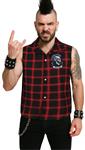 Punk Vest Rood Zwart