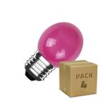 LED Kogellamp E27 Roze - 300 lumen - 3W - IP20 - G45 - 4 stuks