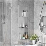 vidaXL Douche Niche Zilver 90 x 30 x 9.5 cm Roestvrij staal