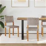 vidaXL Eetkamerstoel 2 pcs Kubu grijs 46 x 55 x 84 cm Kubu Rattan