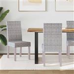 vidaXL Eetkamerstoel 2 pcs Wit gewassen 45 x 54 x 93 cm