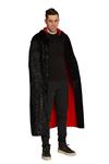 Halloween Cape Zwart Rood Deluxe