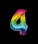 4 Jaar Helium Ballon Regenboog Leeg 86cm