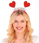 Hartjes Haarband Rood Glitter