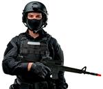 Zwarte Nep Pistool 60cm