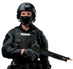 Zwart Nep Pistool Swat 46cm