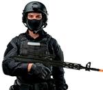 Zwart Nep Pistool 68cm