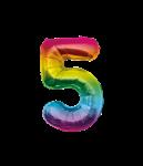 5 Jaar Helium Ballon Regenboog Leeg 86cm