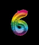 6 Jaar Helium Ballon Regenboog Leeg 86cm