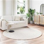 vidaXL Nep Konijnenbont Tapijt Olite Crème Ø 160 cm Polyester