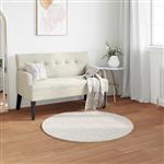 vidaXL Nep Konijnenbont Tapijt Olite Crème Ø 120 cm Polyester