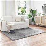 vidaXL Nep Schapenvacht Tapijt Tafalla Grijs 120 x 170 cm Polyester