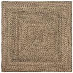 vidaXL Tapijt Naturel en zwart 160 x 160 cm Jute