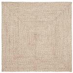 vidaXL Vloerkleden Vierkant Natuurlijk en Wit 120 x 120 cm Jute