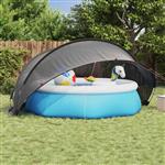 vidaXL Pooldome Zwart 405 x 405 x 192 cm 185T polyester met PU-coating
