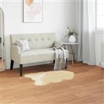 vidaXL Nep Schapenvacht Tapijt Tafalla Crème 60 x 90 cm Polyester