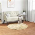 vidaXL Nep Schapenvacht Tapijt Tafalla Crème Ø 120 cm Polyester