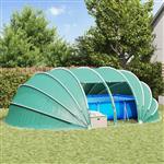 vidaXL Zwembad Tent Koepel Groen 640 x 432 x 205 cm