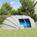 vidaXL Zwembad Tent Koepel Grijs 538 x 440 x 204 cm