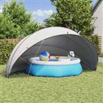 vidaXL Pooldome Grijs en Oranje 592 x 590 x 275 cm