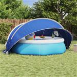 vidaXL Pooldome Blauw 405 x 405 x 192 cm 185T polyester met PU-coating