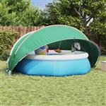 vidaXL Pooldome Groen 405 x 405 x 192 cm 185T polyester met PU-coating