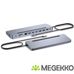 I-tec C31FLAT2PDPRO notebook dock & poortreplicator Bedraad USB 3.2 Gen 1 (3.1 Gen 1) Type-C Zilver