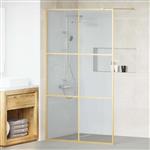 vidaXL Inloop Douche Wand Goud 115 x 195 cm gehard glas