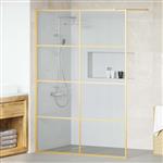 vidaXL Inloop Douche Wand Goud 140 x 195 cm gehard glas