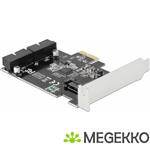 Delock 90387 PCI Express x1-kaart naar 2 x interne USB 3.0-pins header