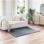 vidaXL Nep Konijnenbont Tapijt Olite Antraciet 120 x 120 cm Polyester