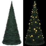 vidaXL Kunstkerstboom met verlichting pop-up 210 cm groen