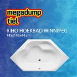 Hoekbad Winnipeg 145X145X44 Cm Wit