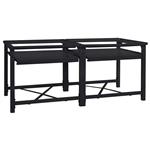 vidaXL Wasmachine Pedestal 2 pcs Zwart 64 x 55 x 32.5 cm Staal