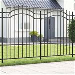 vidaXL Tuin Hek Grijs 190 cm Poedergecoat staal