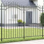 vidaXL Tuin Hek Grijs 215 cm Poedergecoat staal