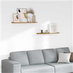 vidaXL Wandplank met plank 2 pcs Beige 80 x 9 x 3 cm Bewerkt hout