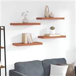 vidaXL Wandplank Wandgemonteerd 4 pcs Rood 50 x 23 x 4 cm Bewerkt hout
