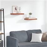vidaXL Wandplank met opslag 2 pcs Rood 40 x 23,5 x 4 cm Bewerkt hout