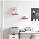 vidaXL Wandplank met opslag 2 pcs Rood 23 x 23,5 x 4 cm Bewerkt hout