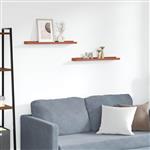 vidaXL Wandplank met plank 2 pcs Rood 60 x 9 x 3 cm Bewerkt hout
