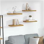 vidaXL Wandplank met opslag 4 pcs Beige 50 x 23,5 x 4 cm Bewerkt hout