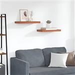 vidaXL Wandplank Wandgemonteerd 2 pcs Rood 50 x 23 x 4 cm Bewerkt hout