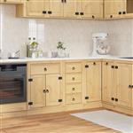 vidaXL Kast met lade Honing 40 x 46 x 81,5 cm Massief grenenhout