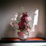 Chinois - Brocante keramiek - incl. kunstbloemen - 45cm