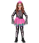 Halloween Kostuum Gekleurd Meisje Skelet
