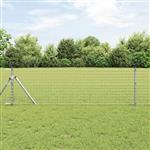 vidaXL Hekpalen 2 pcs Zilver 120 cm Poedergecoat staal