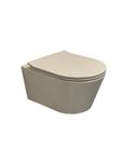 Wandtoilet BWS Calitri Urb.y 52 cm Rimfree Mat Taupe Zand
