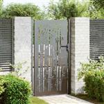 vidaXL Tuinpoort met slot Zwart 100 x 175 cm Gepoedercoat staal