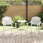 vidaXL Tuinstoel 2 pcs Wit 55 x 56.5 x 91cm Aluminium